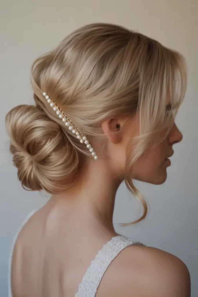 Elegant Low Bun with Soft Waves