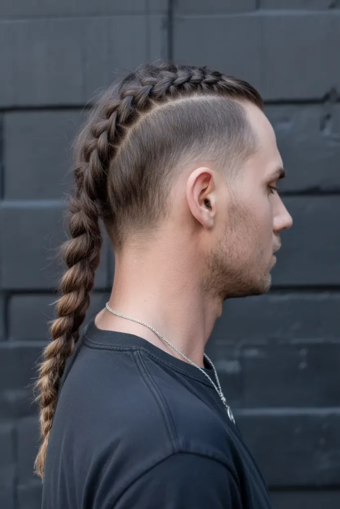 Faded Mullet with Braided Tail
