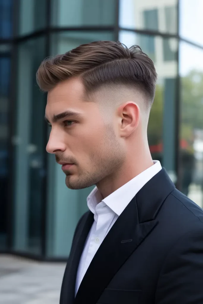 Faded Mullet with Hard Part