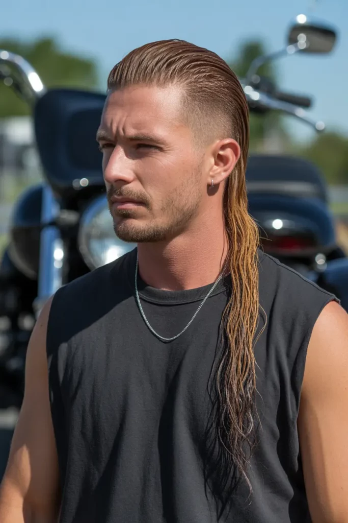 Faded Mullet with Long Tail