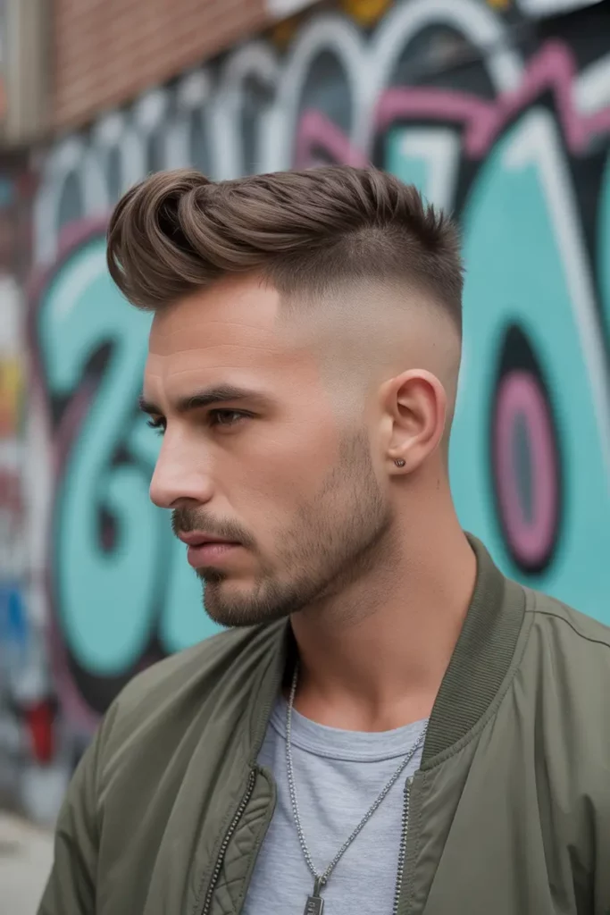 Faded Undercut with Faux Hawk