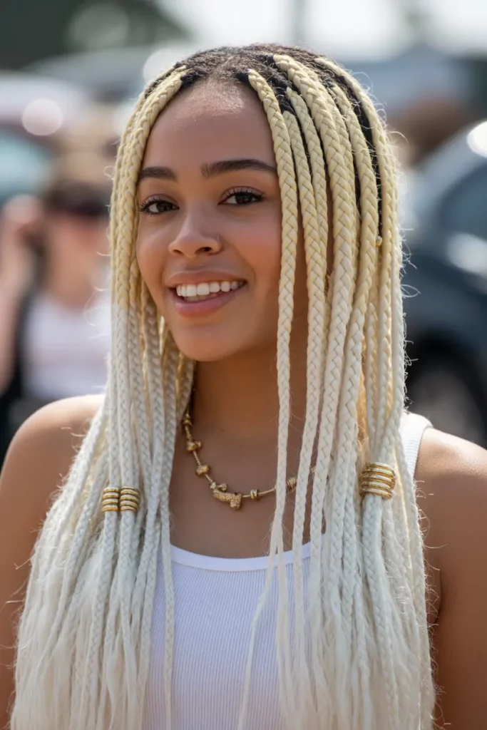 Fulani Braids with Blonde Extensions