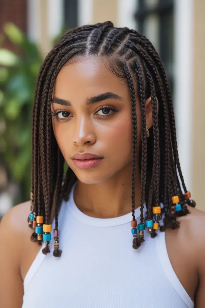 Fulani Braids with Short Bob Length