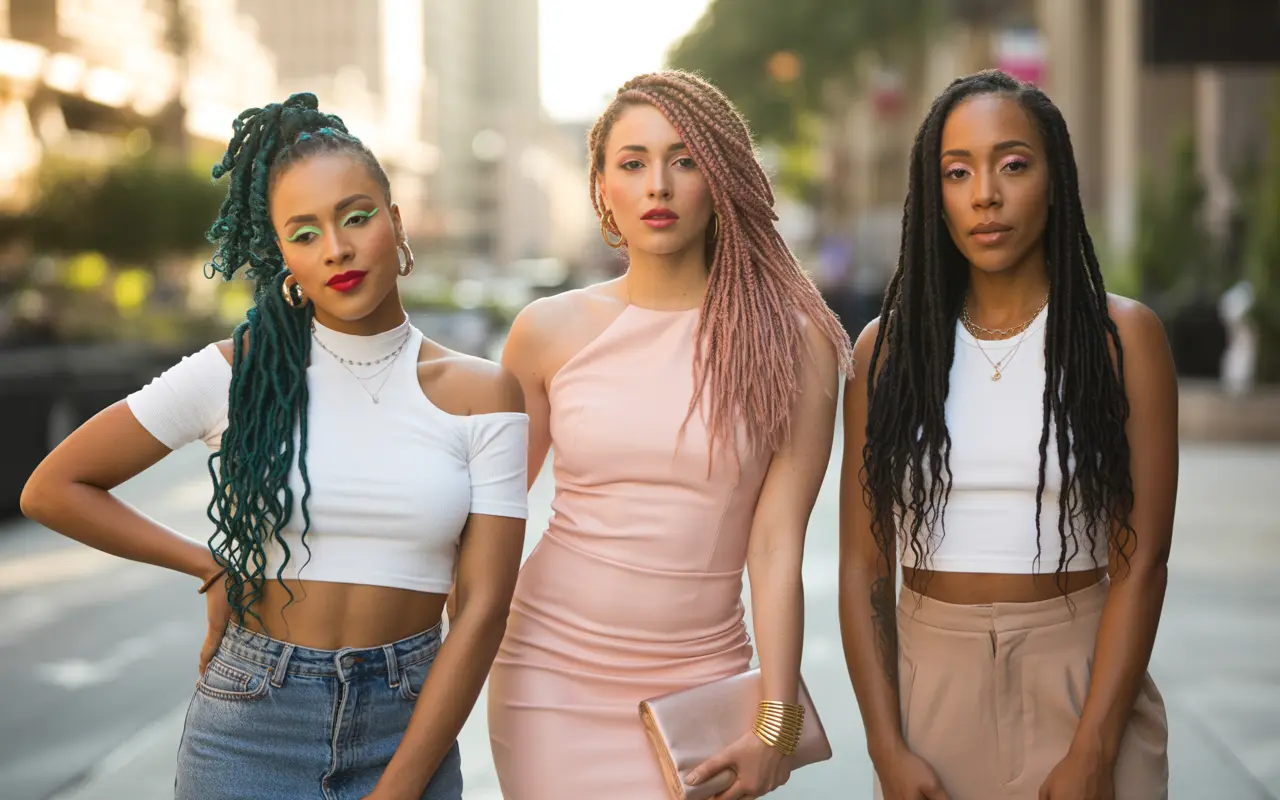 Hairstyles With Dyed Locs