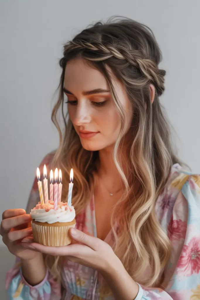 Half-Up Braided Crown