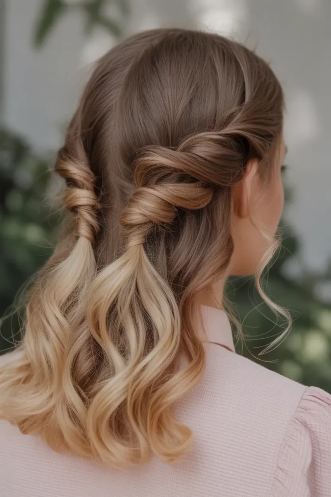 Half-Up Twisted Knot Hairstyle
