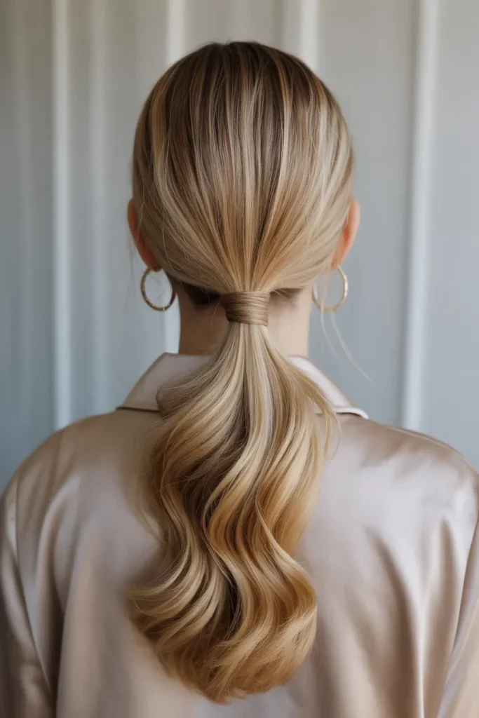 High Ponytail with Wrapped Base