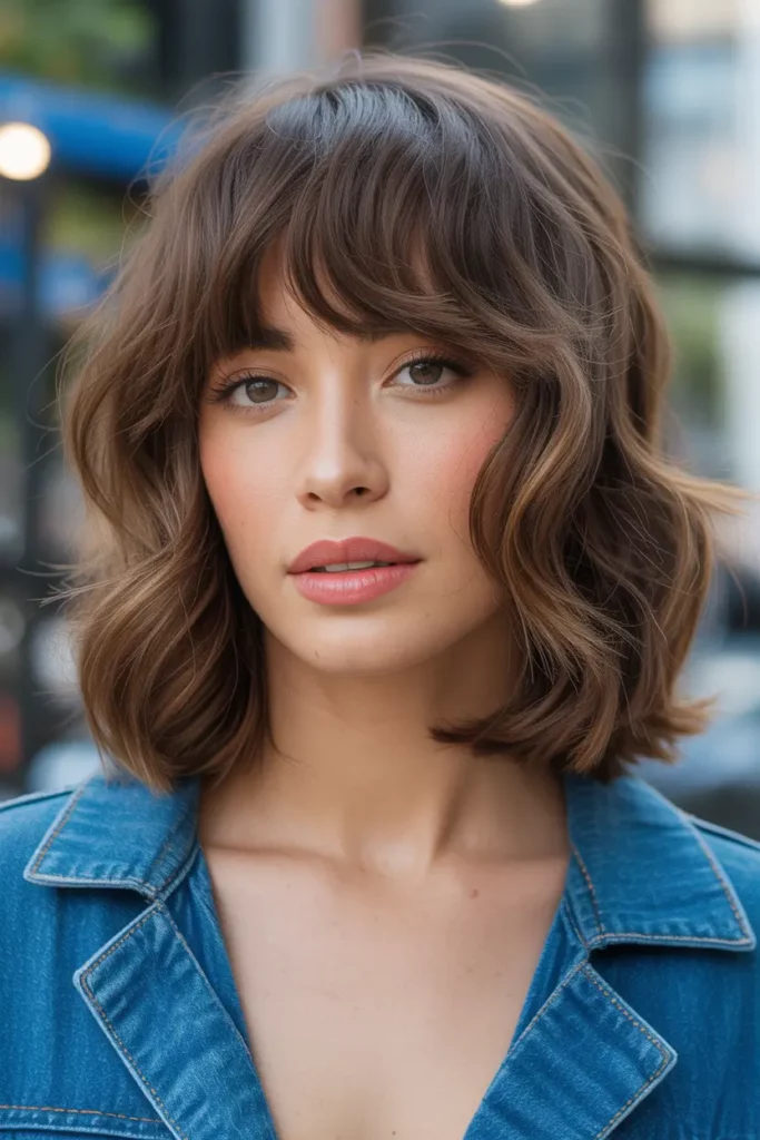 Layered Cut With Bangs and Waves