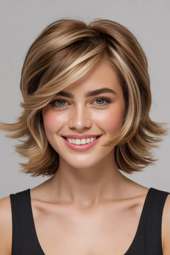 Layered Cut With Flipped Ends