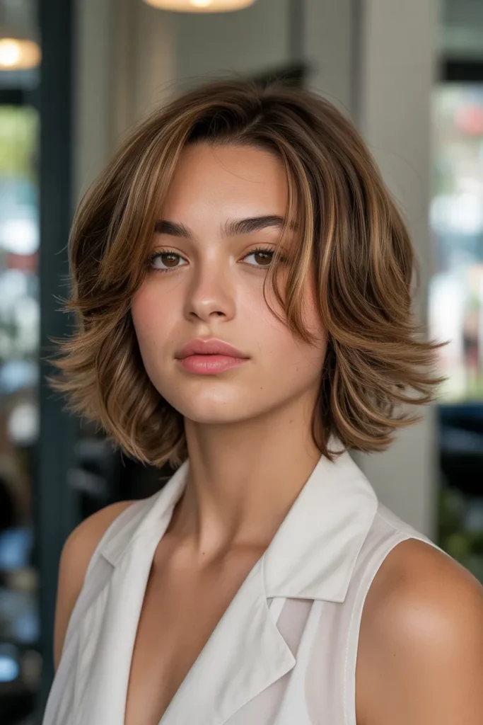 Layered Medium Shag with Face-Framing Pieces