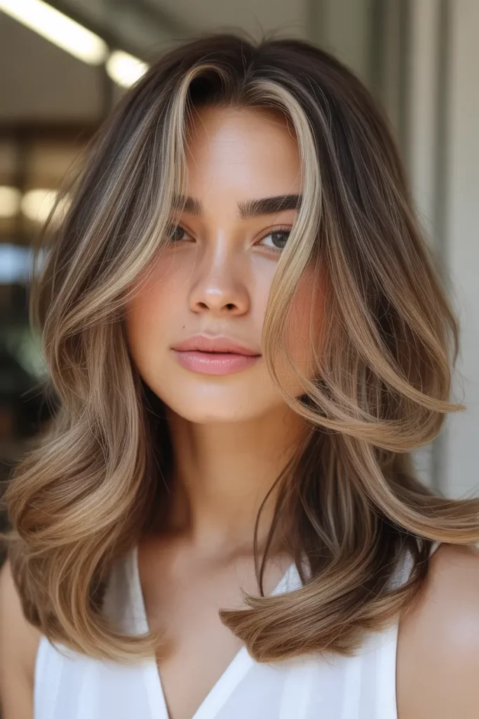 Long Layers with Face-Framing Highlights