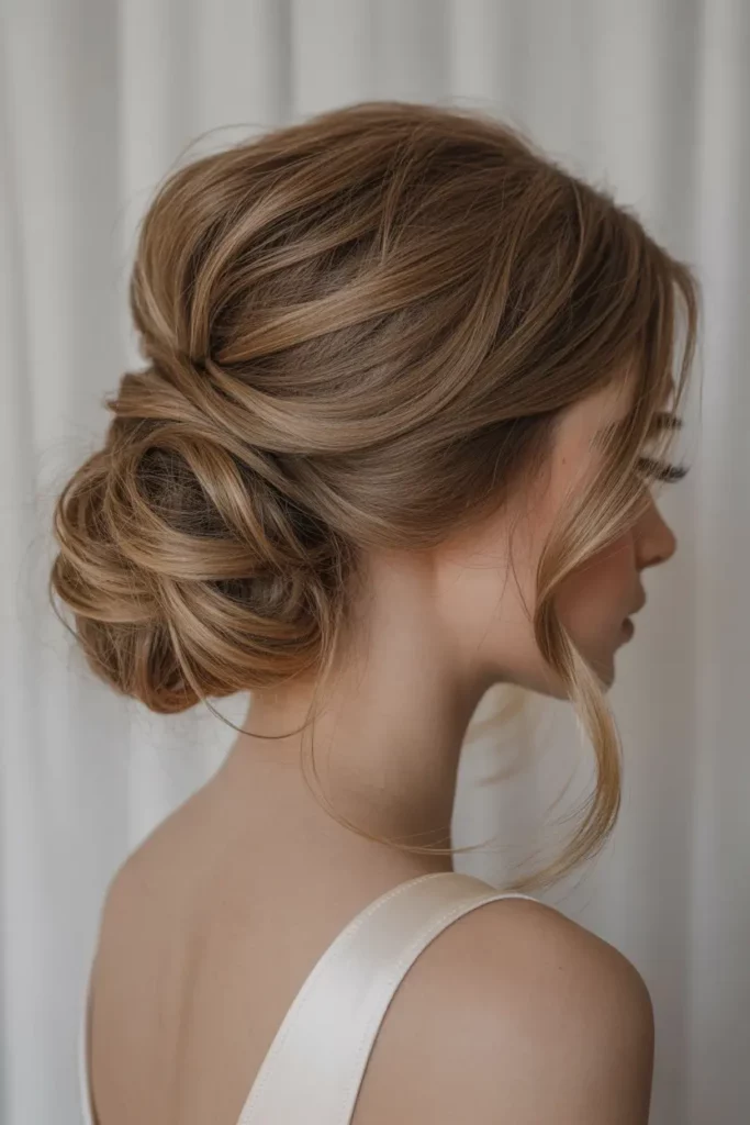 Loose Chignon with Face-Framing Strands