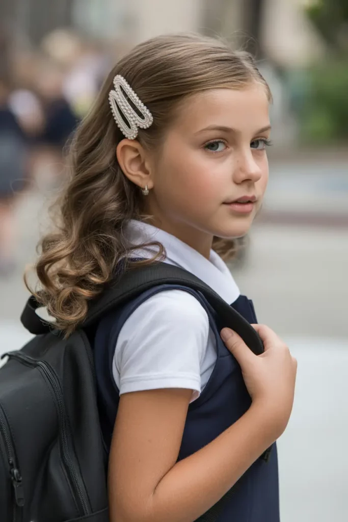 Loose Curls With Hair Clip