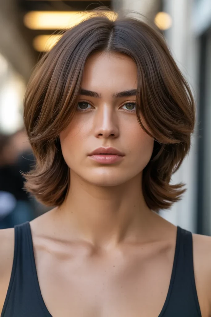 Medium Shag with Center Part