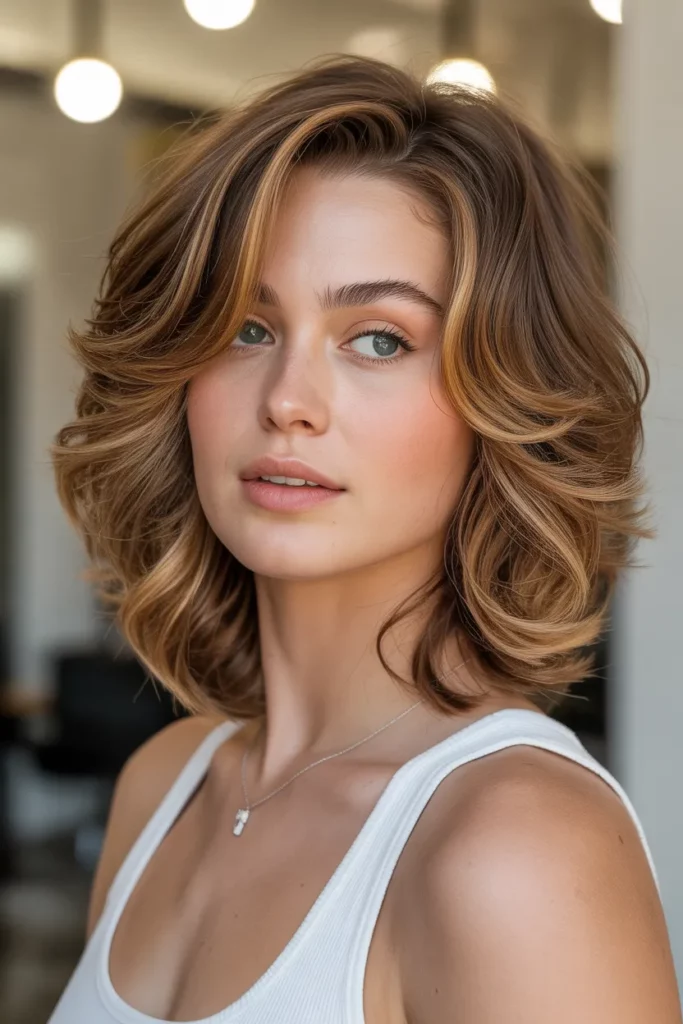 Medium Shag with Layered Waves