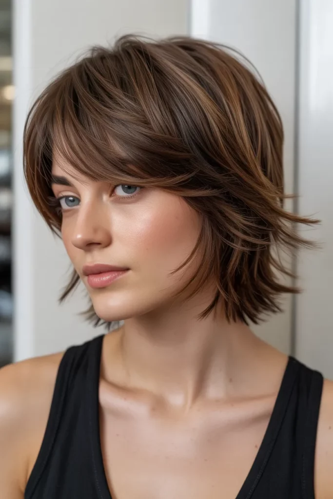 Medium Shag with Razor-Cut Layers
