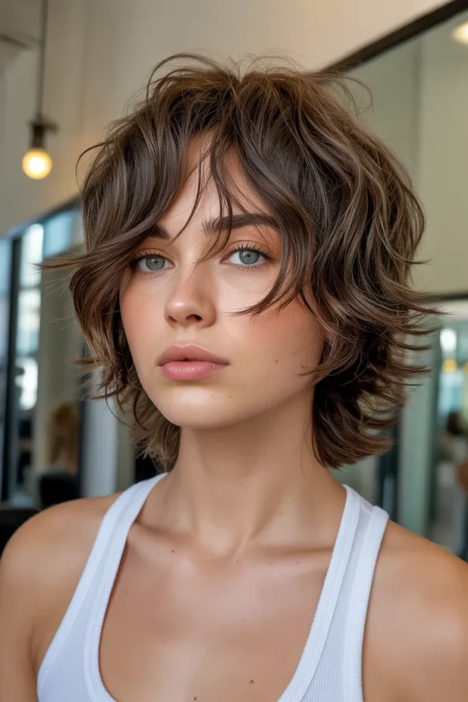 Messy Medium Shag with Bedhead Texture