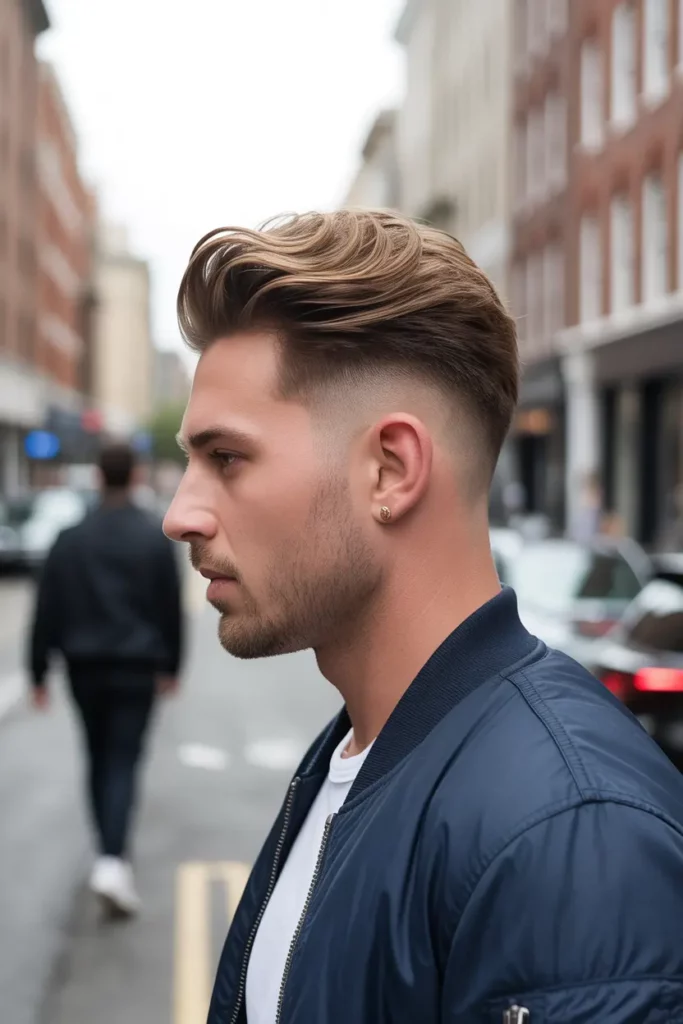 Mid Drop Fade Mullet with Layered Back