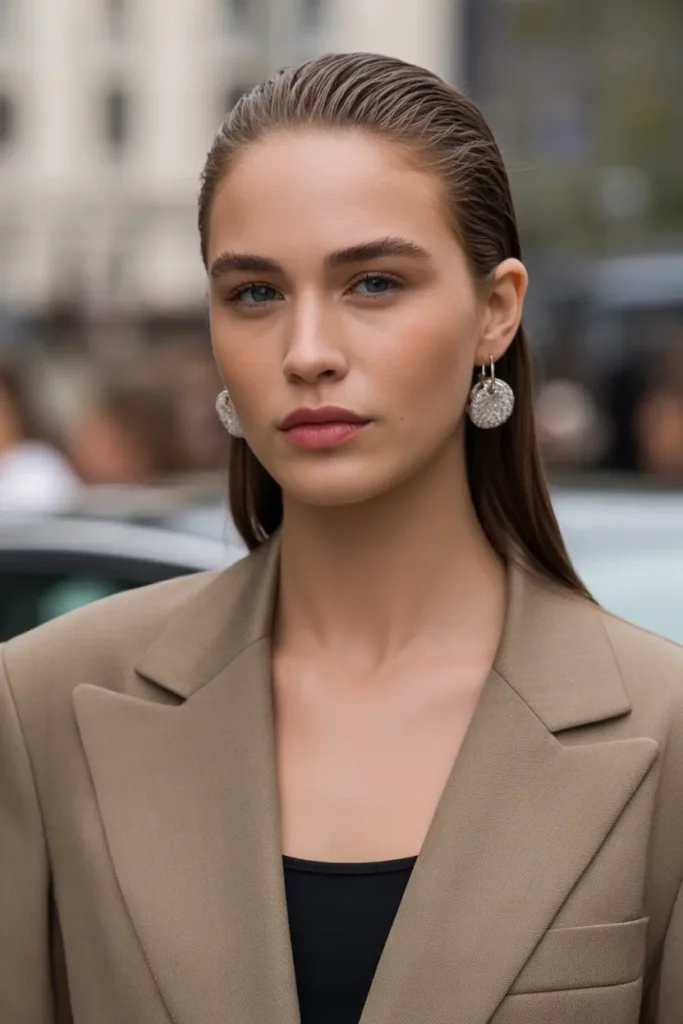 Polished Slick-Back Hairstyles For Greasy Hair