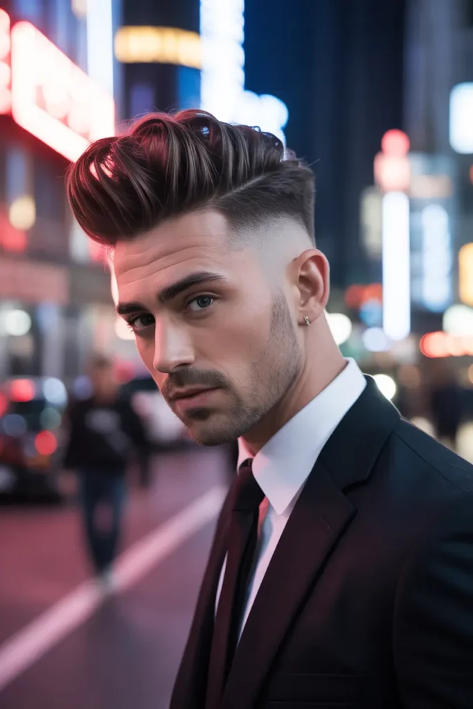 Pompadour Faded Undercut