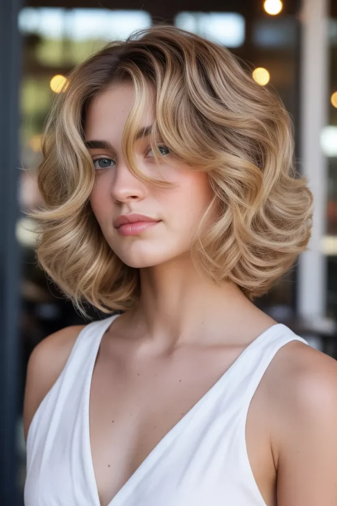 Romantic Layered Cut With Waves
