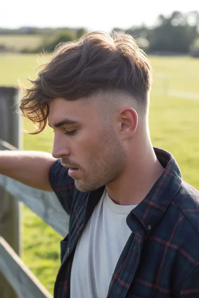 Shadow Fade Mullet with Messy Texture