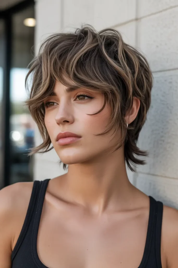 Shaggy Crop with Long Top Layers