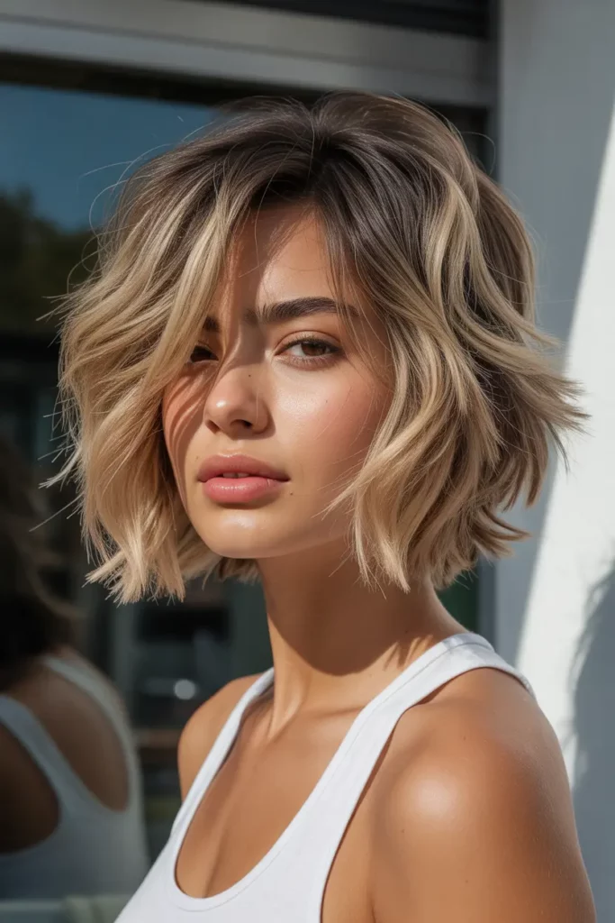 Shaggy Layered Undercut Bob