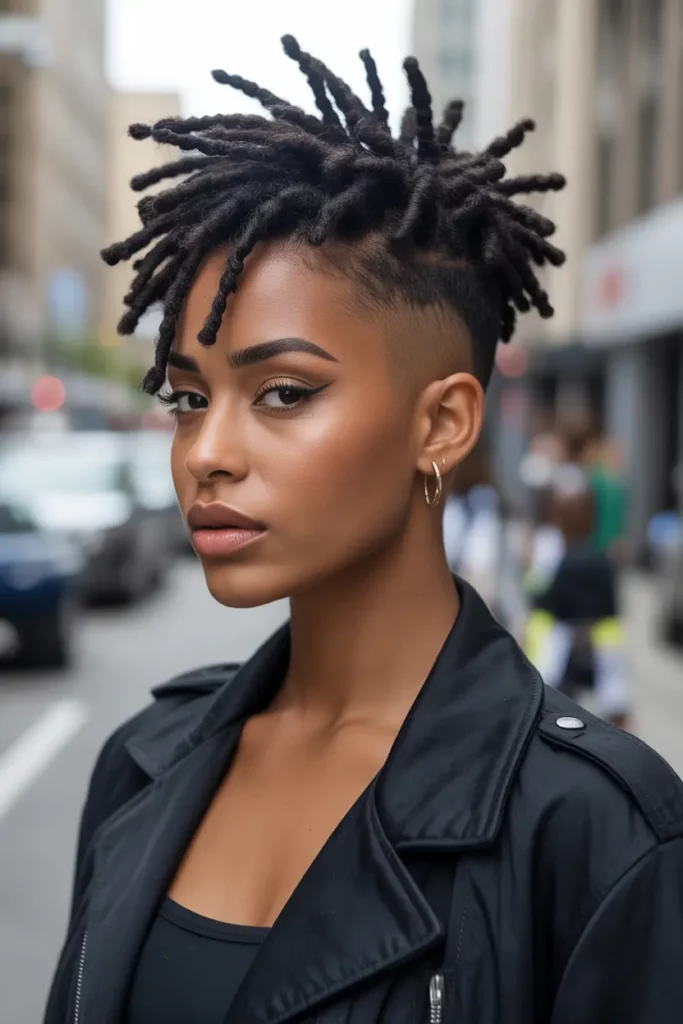 Short Loc Mohawk Style