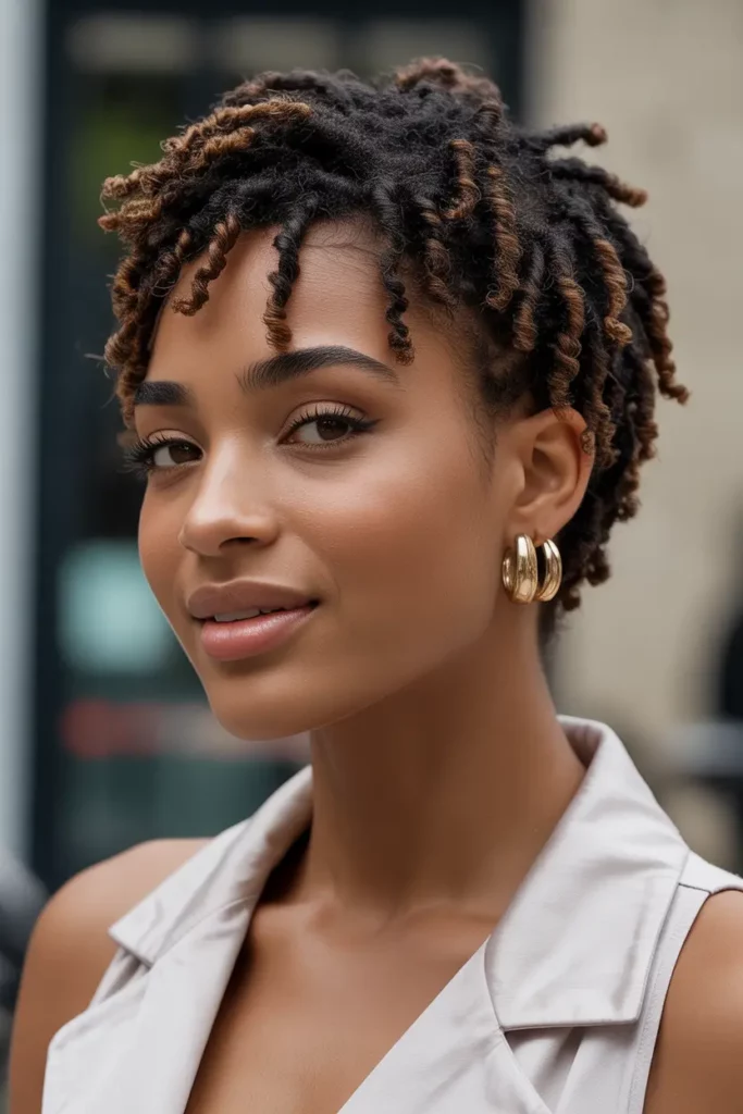 Short Loc Updo with Twists