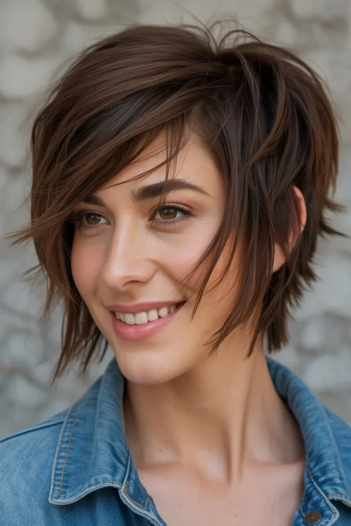 Short Shaggy Hair with Asymmetrical Layers
