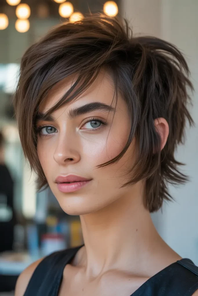 Short Shaggy Hair with Modern Wolf Cut Influence