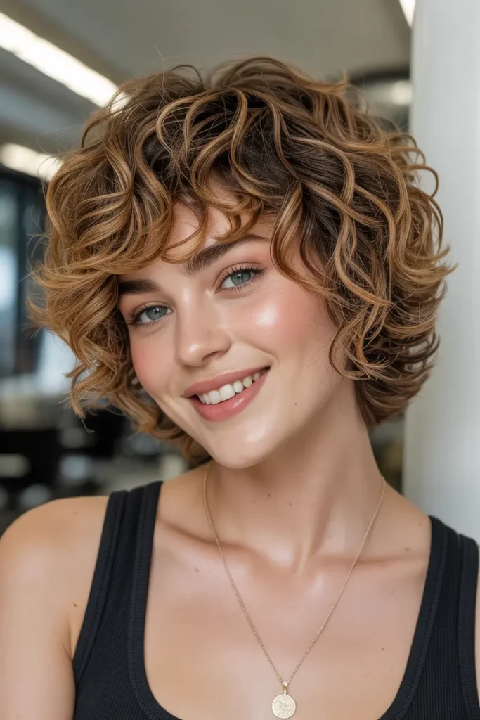 Short Shaggy Hair with Textured Curls