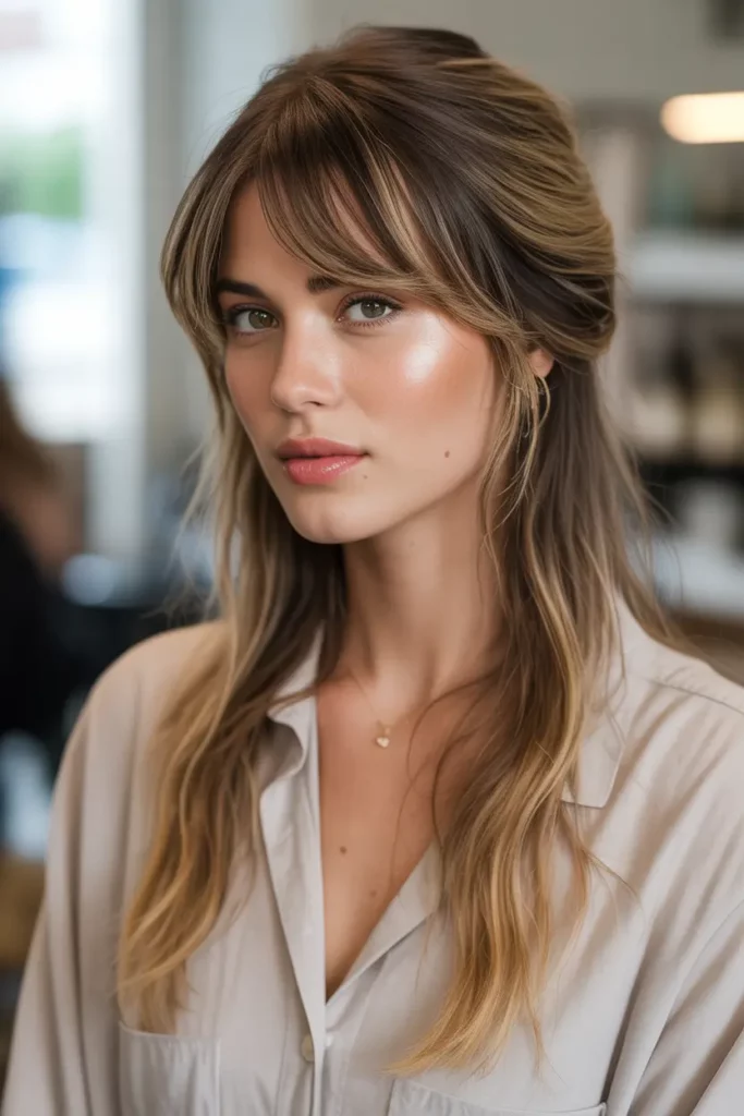 Side-Swept Bangs Hairstyles For Greasy Hair