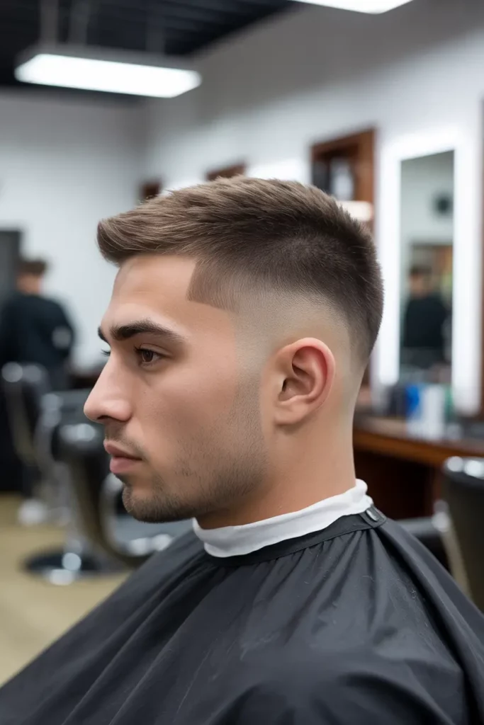 Skin Fade Undercut with Short Crop