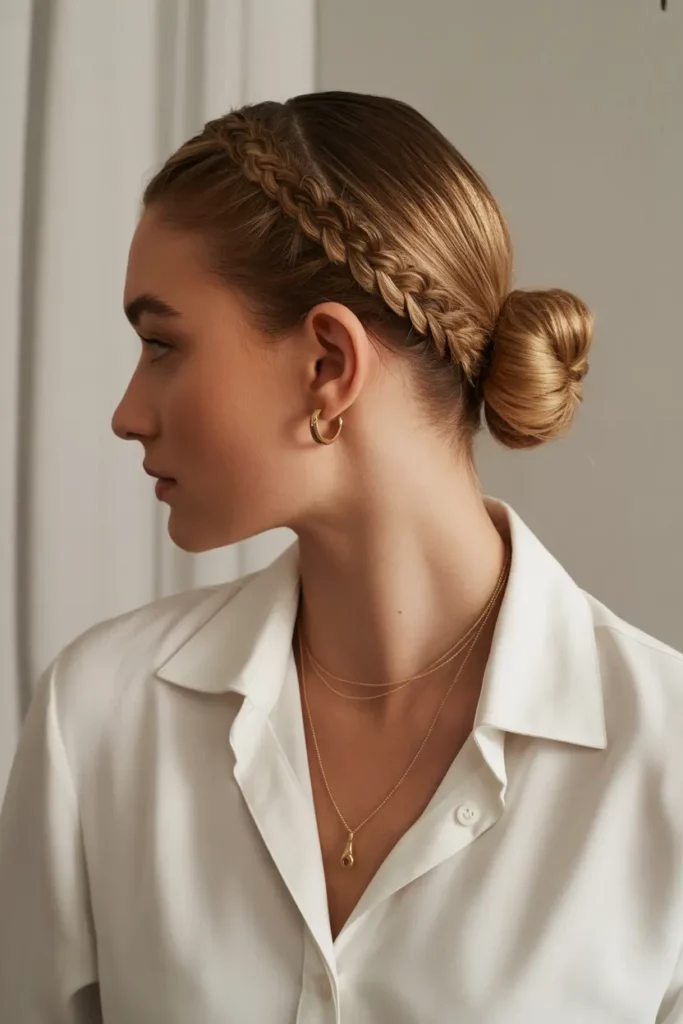 Sleek Braided Bun Hairstyles For Greasy Hair