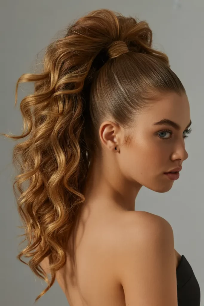 Sleek High Ponytail with Volume