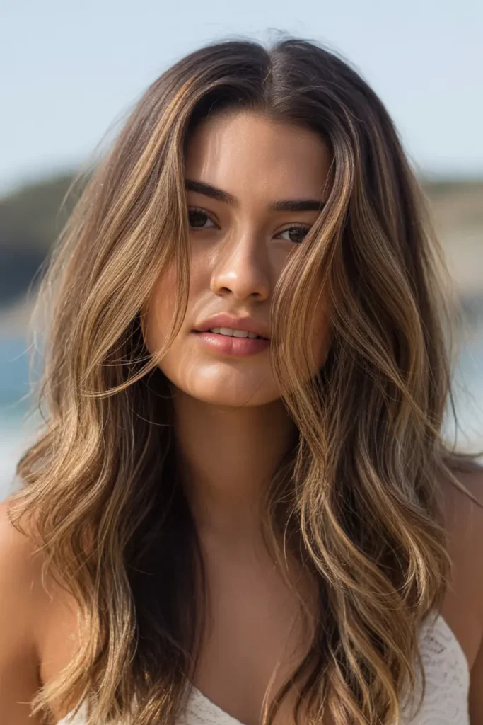 Soft Beachy California Brunette Waves