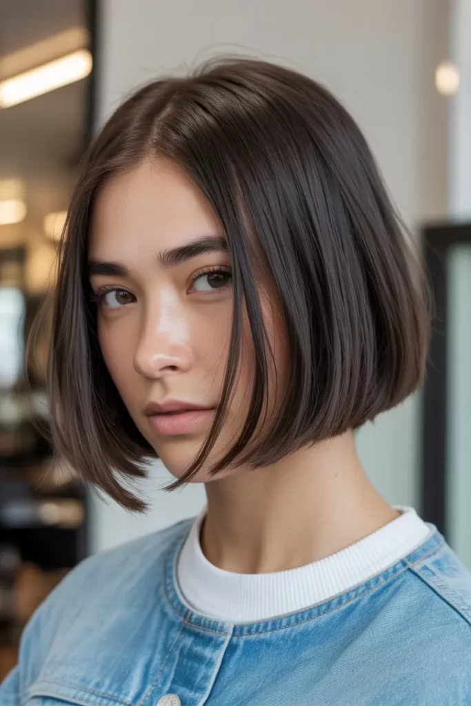 Soft Mullet Bob with Blunt Ends