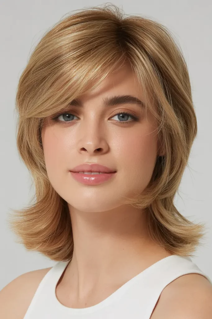 Soft Mullet with Feathered Back