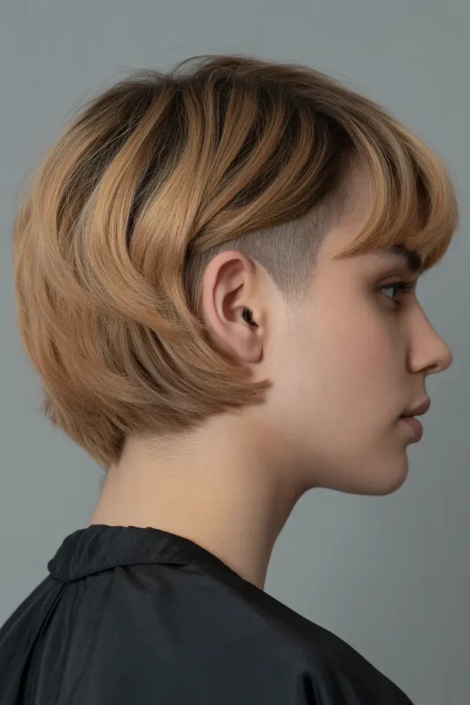 Soft Mullet with Hidden Undercut