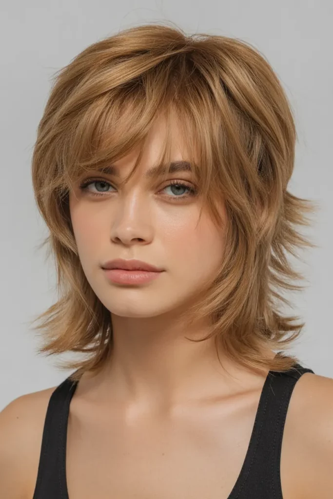 Soft Mullet with Shag Fringe