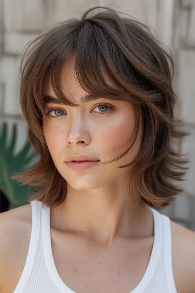 Soft Mullet with Wispy Bangs