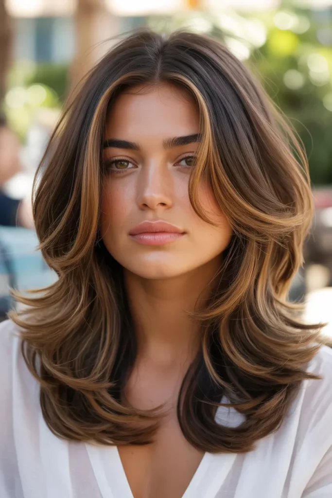 Sunlit Brunette with Caramel Layers