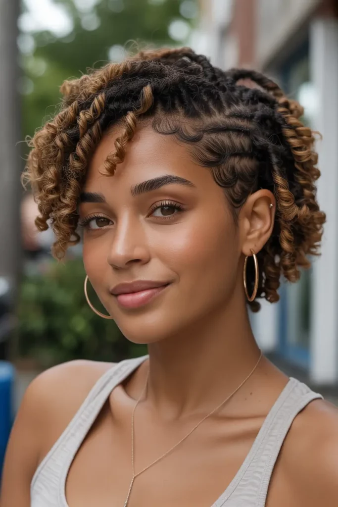 Tapered Locs with Curly Tips