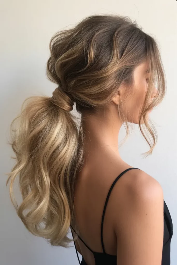 Textured Low Ponytail