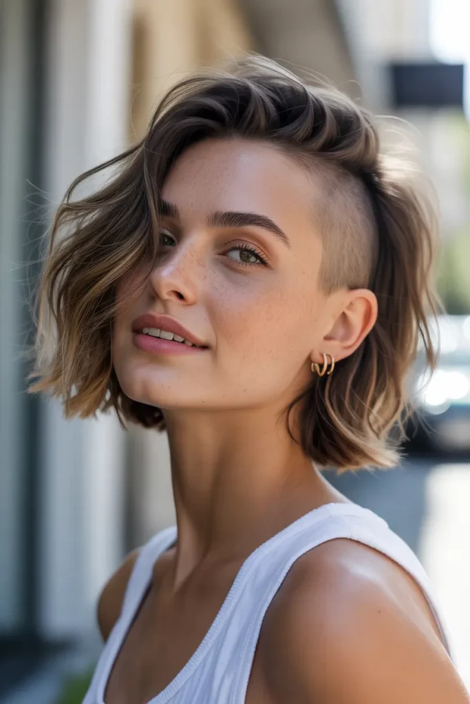 Tousled Undercut Bob