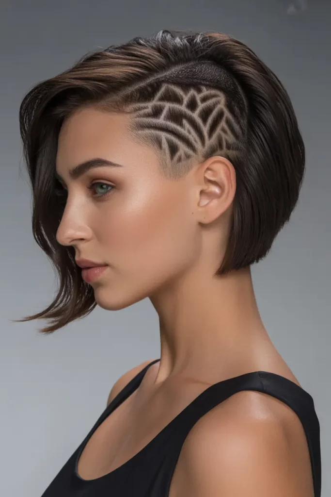 Undercut Bob with Design Shave