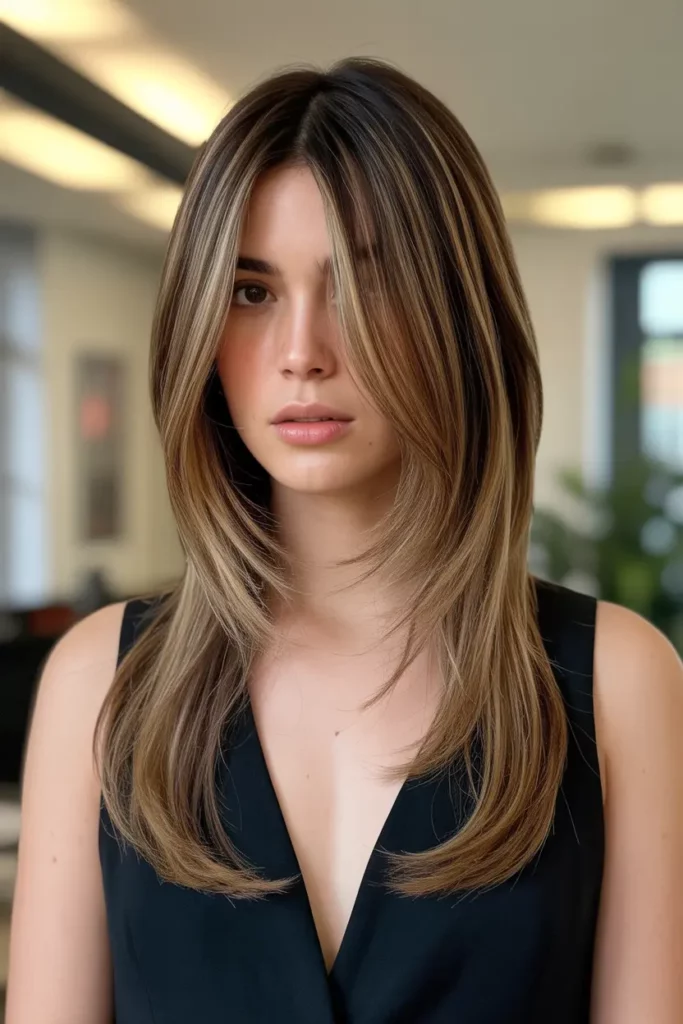 V-Cut Layers For Long Hair