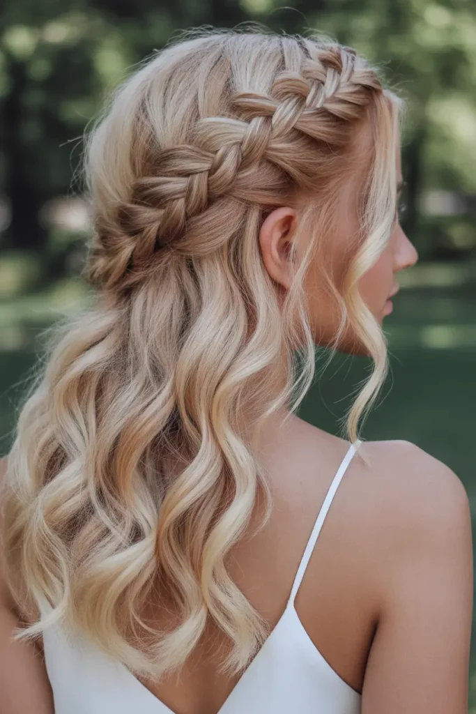 Waterfall Braid with Loose Waves